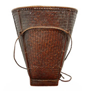 Antique Hand Woven Hilltribe Basket from Northern Thailand