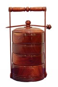 Thai Mango Wood "Tiffin" Food Carrier