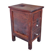 Small Thai Teak Donation Box with Drawers