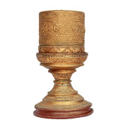 Mandalay Burmese Lacquered Betel Nut Container on Offering Stand