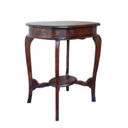 Burmese Colonial Teak Bed Side Table