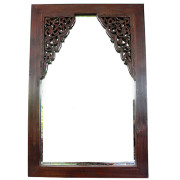 Custom Mirror Made from Antique Teak Wood Carvings