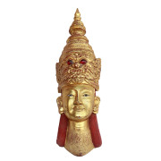 Tribal Burmese Teak Head Figure
