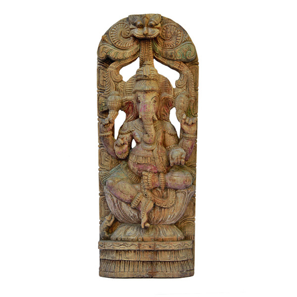 Indian Wood Carving of Ganesha