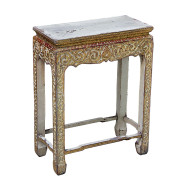 Thai Teak Medium Altar Table with Original Paint Remnants