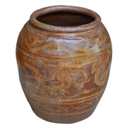Old Ratchaburi Ceramic Water Jar or “Dragon Pot”