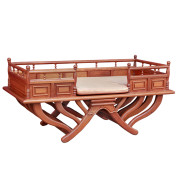 Thai Teak Elephant Chair "Howdah" with Jim Thompson Silk Cushion