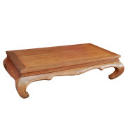 Large Thai Teak Opium Daybed with "Kha Khu" Inward Curved Legs