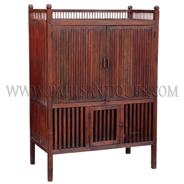 Rare Thai Teak Kitchen Cabinet/Meatsafe