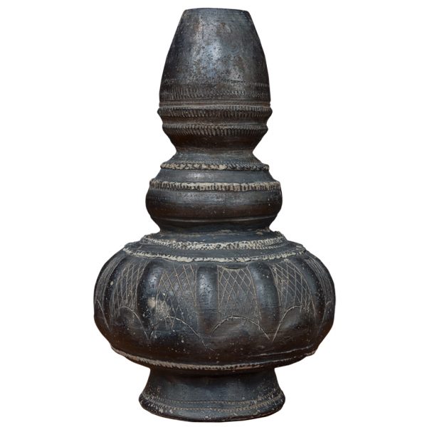 Unglazed Long-necked Earthenware Water Vessel ("Nam Ton") from Laos