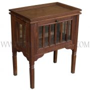 Teak Bar Cabinet with Removable Serving Tray