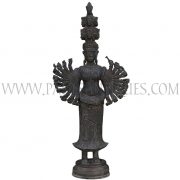Khmer Angkor-style Bronze Standing Prajnaparamita, the Goddess of Transcendent Wisdom