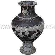 Late Angkor Period Khmer "Classic" Ceramic Jar with Dark Brown Glaze Unearthed in Thailand