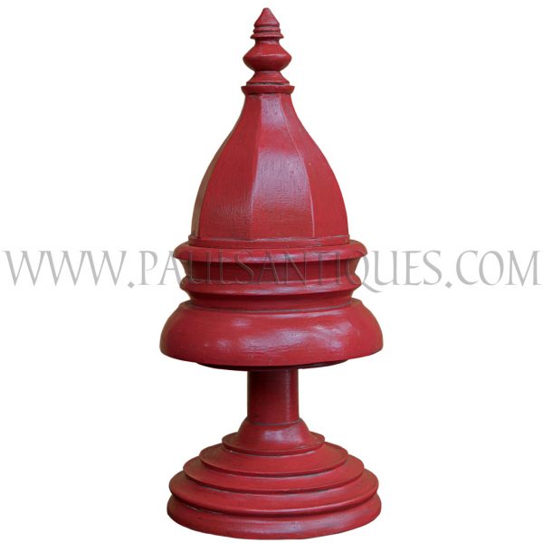 Burmese Red Lacquered Offering Vessel/Wedding Bowl
