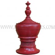 Burmese Red Lacquered Offering Vessel/Wedding Bowl