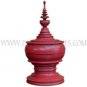 Red Burmese Lacquered Wedding Bowl/Offering Vessel