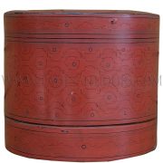 Burmese Coiled Bamboo Lacquered Betel Nut Box
