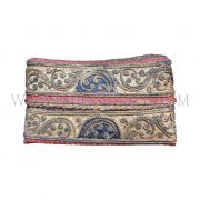 Burmese Mandalay Red and Gold "Thayo" Lacquered Bamboo Pillow Box, c. 1980