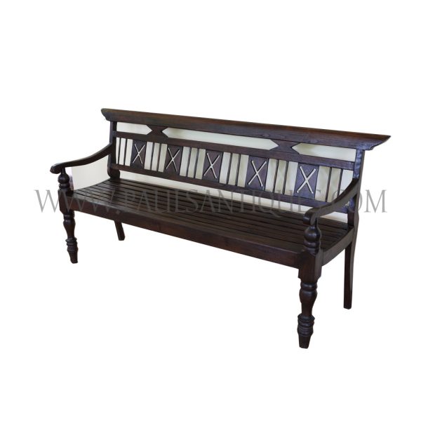 Burmese Colonial Teak Garden Bench