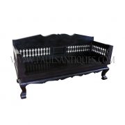 Thai Teak Black Lacquered Daybed
