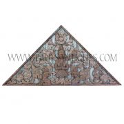 Northern Lanna Thai Teak Gable with Theppanom Angel with Attendants Carving