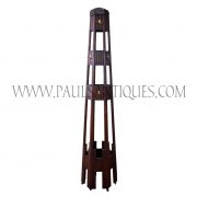 Rare Burmese Art-Deco Teak Hat / Coat Stand